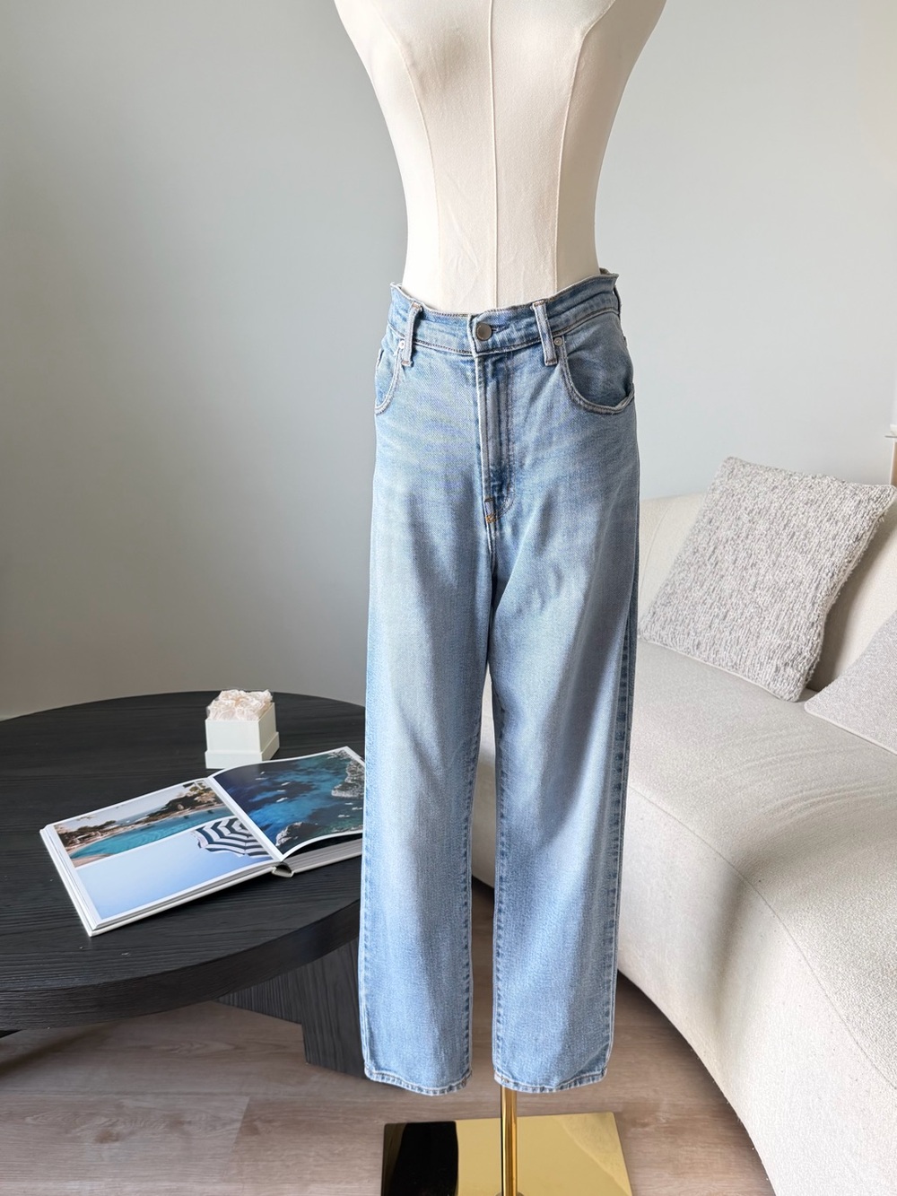 Nobody Denim Frankie Jean Light Wash High Rise Slim Fit Jeans Size 28 $250
